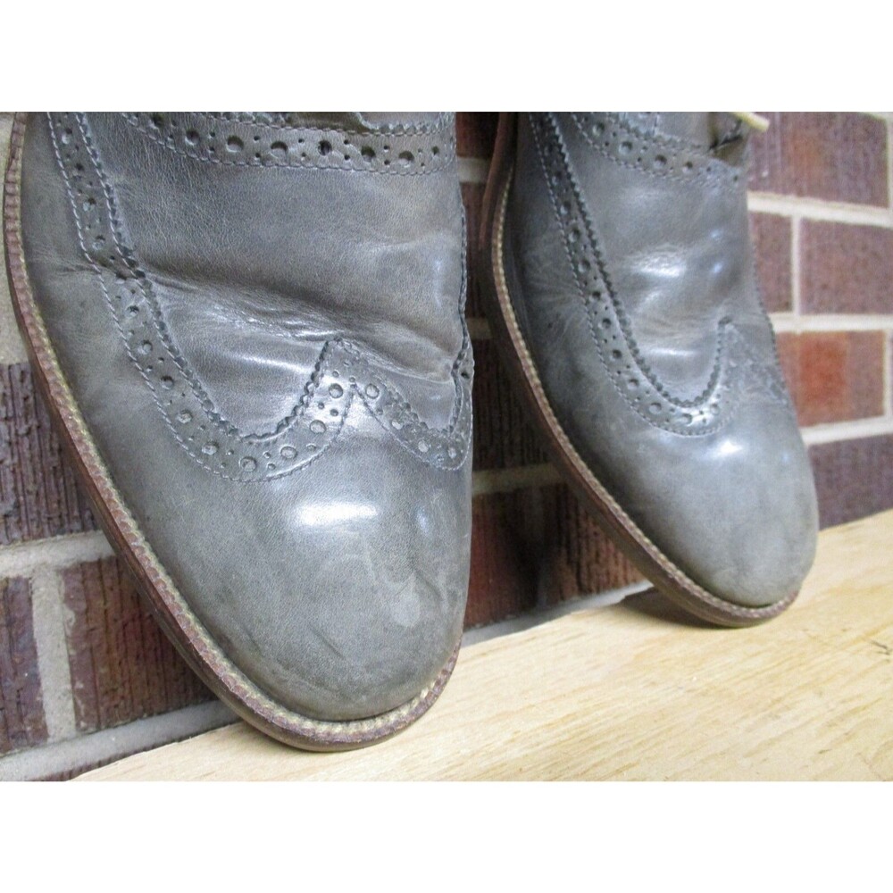 Cole Haan Mens Gray Leather Wingtip Oxford Dress Shoes C25125 Preppy 12 M - Picture 8 of 15